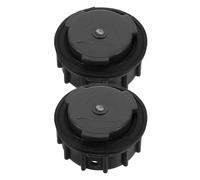 BETOOKY Bouchons de Vidange Étanches Anti-âge et Facile à Retirer pour Poubelle Extérieure 660l en Plastique Noir, Kit 2 Pièces pour Espaces Publics et Rues