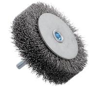 BETOOKY Brosse Métallique Tige Fixe pour Meuleuse Pneumatique en Acier Argenté Brosse Polyvalente Facile à Remplacer pour Réparation de Pneus et Surfaces Métalliques