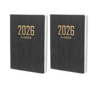 BETOOKY Carnet de Planification des Tâches Quotidiennes 2pcs, Agenda Compact en Papier et Pu, Gestion Temps pour Bureau et D'équipe