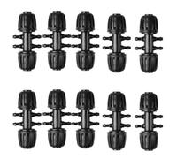 BETOOKY Connecteur à 6 Voies en Pom pour Tuyau PE 16mm à 4/7, Étanche et Facile à Installer, pour Production Agricole et Jardinage, Lot de 10 Pièces
