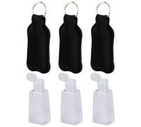 BETOOKY Housses de Bouteille Pratique et Léger Lot de 6 en Néoprène Rechargeables et Portables Étui de Voyage Noir pour Bouteilles de 30 Ml pour Parfum