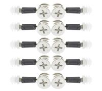 BETOOKY Kit de Fixations pour Meubles en Panneaux 20 Sets avec Écrous à Came Excentrique et Vis de Fixation en Alliage de Zinc et Plastique, Design Caché pour Projets de Meubles Neufs