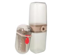 BETOOKY Kit de Voyage Hygiène Complet Porte-gobelet à Dents en Plastique Léger et Boîte à Savonnette Intégrée, Solution de Rangement Pratique pour Déplacements Professionnels