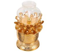 BETOOKY Lanterne à Pétrole Rétro en Verre, Petite Lampe D’appoint | Alliage et Verre, Style Chinois Délicat, Finition Soignée, Usage Intérieur, Format Compact pour Décoration