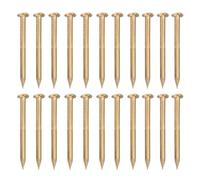 BETOOKY Lot de 100 Clous en Laiton à Tête Ronde Dorée, Fixation Facile pour Meubles et Boîtes Décoratives, pour Projets DIY et Artisanat