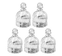 BETOOKY Lot de 5 Sets de Sets de Flacons D'arômes Vides en Verre Cristal avec Bouchons, Diffuseurs Parfum Décoratifs pour Salle de Bain et Bureau, Longue Durée et Élégance Française
