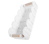 BETOOKY Panier de Rangement et Ferme en Corde de Papier Blanc avec Poignées Découpées , Léger et Flexible , Texture Douce Naturelle , Style Boho l'évier ou Placard