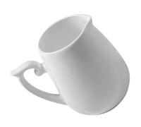 BETOOKY Pichet à Lait Design Moderne et Pratique en Céramique Blanc 160ml Poignée Confortable pour Restaurant et Hôtel