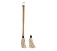 BETOOKY Pinceau à Huile et Manche en Bois pour Barbecue en Coton Brosse Rapide à Sécher Graisse, Cuisine Grillades en Extérieur