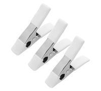 BETOOKY Pinces à Ressort Métalliques Robustes Lot de 3 avec Revêtement Pvc Antidérapant 4 Pouces pour Protection des Robes de Mariée et Projets DIY