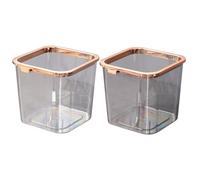 BETOOKY Poubelle Pet Transparente 2pcs Anneau de Pression Design, Capacité de Charge Forte, Solide, pour Bureau et Autres Pièces, Style Élégant et Moderne