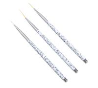 BETOOKY Set de Pinceaux pour Nail Art Outils de Manucure Lot de 3 en Plastique Haute Précision 11/15/20mm pour Usage Personnel et Professionnel