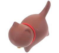 BETOOKY Statue de Chat Décoration Unique et Créative en Argile Violette Marron Résistant Déformation et Cassure pour Bibliothèque ou Vitrine