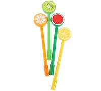 BETOOKY Stylos Gel Mignons Écriture Fluide pour Étudiants, Design Ergonomique Lot de 12 Forme Fruit en Plastique pour Bureau et Maison