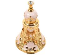 BETOOKY Support d'huile Essentielle en Verre et métal, Style Arabe Moyen-Orient, réutilisable, Compact, pour parfums et Voyage