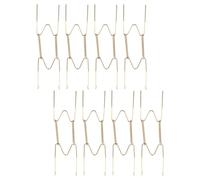 BETOOKY Supports Muraux Décoratifs en Acier W pour Assiettes, Lot de 8, Porte-assiettes Simple et Élégant pour Afficher et Organiser Style