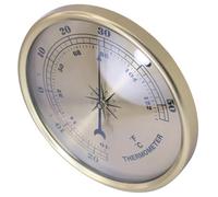 BETOOKY Thermomètre et Facile à Installer Compact Mural Rond en Métal Doré Grand Affichage Clair et Précis pour Intérieur Bureau ou Jardin Extérieur