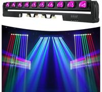 Betopper 10x15W Led Lyre Beam Barre RGBW Lumières de Scène, 4 en1 Wallwasher Stroboscope DMX512 et Son Activés Jeu de Lumiere DJ pour Disco Théâtre KTV Club Bar (1, 1P)