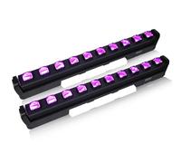 Betopper 10x15W Led Lyre Beam Barre RGBW Lumières de Scène, 4 en1 Wallwasher Stroboscope DMX512 et Son Activés Jeu de Lumiere DJ pour Disco Théâtre KTV Club Bar (2, 2P)