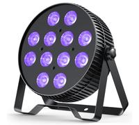 Betopper 6-en-1 Projecteur Par LED 12X18W Lumière DJ RGB+Lime+Amber+UV 1P