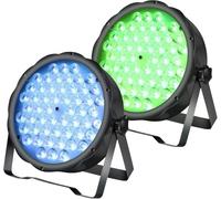 Betopper 90W Par 56 Led 3 en 1 RGB DJ Lumiere Soiree Strobe Spot Light 2P