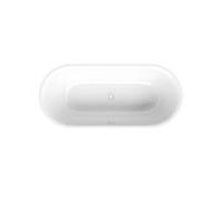 Bette BetteLux Oval bain 3466-440AR, PLUS antidérapant / glacis, neige, 180x80x45cm