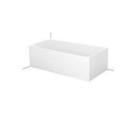 Bette BetteLux silhouette baignoire 3460-440CERVS 170x85x45cm, installation coin gauche, avec tablier, neige