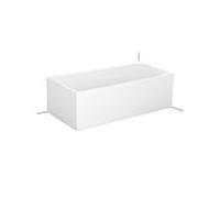 Bette BetteLux silhouette baignoire 3461-000CELVS 180x90x45cm, installation en coin à droite, avec tablier, blanc