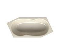 Bette BetteMetric 6 coins 6840-001 206x90x45cm, côté pied droit, trop-plein à l'avant, pergamon