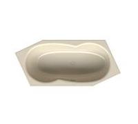 Bette baignoire BetteMetric 6840-006 206x90x45cm, côté pied droit, trop-plein à l'avant, jasmin