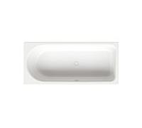 Bette BetteOcean bain bas 8839-440PLUS glaçure, neige, 180x80x38cm, pied droit, trop-plein à l'avant