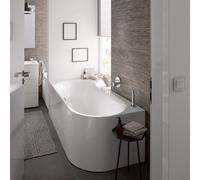 Bette Lux Oval Silhouette Baignoire d’angle, avec tablier, 3426-000CERVS+B533-901,