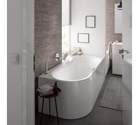 Bette Lux Oval Silhouette Baignoire d’angle, avec tablier, 3436-000CELVS+B625-901,