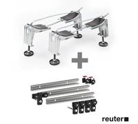Bette Pieds de baignoire B23-1500 avec 3 rails MEPA, B23-1500+190031,