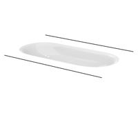 BetteComodo lavabo à encastrer, sans trou pour robinet, sans trop-plein, 774x380x120mm, A218-000, Couleur: Blanc