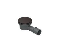 BetteCompact + garniture d'écoulement, latéral, débit d'écoulement 0,5 l/s, B568-403, Couleur: Smoke matt