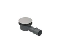 BetteCompact + garniture d'écoulement, latéral, débit d'écoulement 0,5 l/s, B568-410, Couleur: Argent mat
