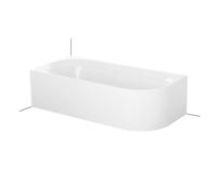 BetteLux Oval IV Silhouette Baignoires d'angle, 2 inclinaisons du dossier, installation dans le coin gauche, 1950x950x450mm, 3427-000CERVS,Plus, Couleur: Blanc avec Glasur Plus