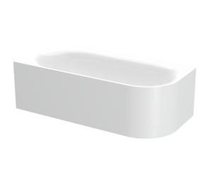 BetteLux Oval IV Silhouette Baignoires d'angle, 2 inclinaisons du dossier, installation dans le coin gauche, 1850x850x450mm, 3426-000CERVS, Couleur: Blanc
