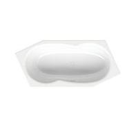 BetteMetric Baignoire hexagonale, 2 places, côté pieds à droite, trop-plein à l'avant, 2060x900x450mm, 6840-000Plus, Couleur: Blanc avec Glasur Plus