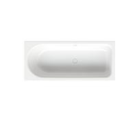 BetteOcean Low-Line Baignoires rectangulaires, trop-plein à l'arrière, côté pieds à droite, 1600x700x380mm, 8830-000Plus, Couleur: Blanc avec Glasur Plus