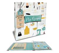 Better Kitchen Products Classeur à recettes standard à 3 anneaux avec 50 protège-pages et 12 onglets de séparation de catégories, 29,2 x 30,5 cm