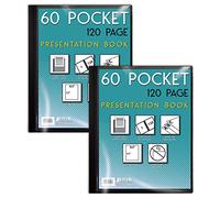 Better Office Products Carnet de présentation à 60 pochettes avec vue avant transparente, 120 pages de protection, 21,6 x 27,9 cm, format lettre