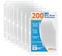 Better Office Products Lot de 200 mini feuilles de protection en polyester, poids standard, diamant transparent, 14 x 21 cm, lot de 200