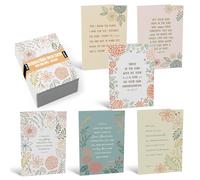 Better Office Products Lot de 50 cartes de vœux chrétiennes inspirantes avec enveloppes, 6 versets de la Bible, 6 motifs, 10,2 x 15,2 cm, cartes d'écriture pour toutes les occasions (récolte florale)