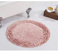 Better Trends Shaggy Border Collection Tapis de Bain Ultra Doux, en Peluche et Absorbant 100% Coton aux Couleurs Vives, Rond de 76,2 cm Rose