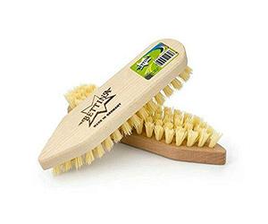 Bettina - Brosse à récurer en bois et fer pour carrelage et terrasse.