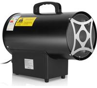 Bettizia Chauffage à gaz direct 10 kW, canon à gaz, débit d'air 320 m³/h, chauffage à gaz avec tuyau, détendeur, pour bouteille de propane/butane
