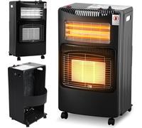 Bettizia Chauffage radiant à gaz Chauffage à gaz 4,2KW y compris tuyau, brûleur céramique infrarouge, bouteilles de butane ou de propane jusqu'à 15kg