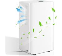 Bettizia Déshumidificateur mobile 16L/jour à 2 vitesses, Déshumidificateur 38dB, Sécheur d'air avec réservoir d'eau 2L & minuterie 24H, Déshumidificateur